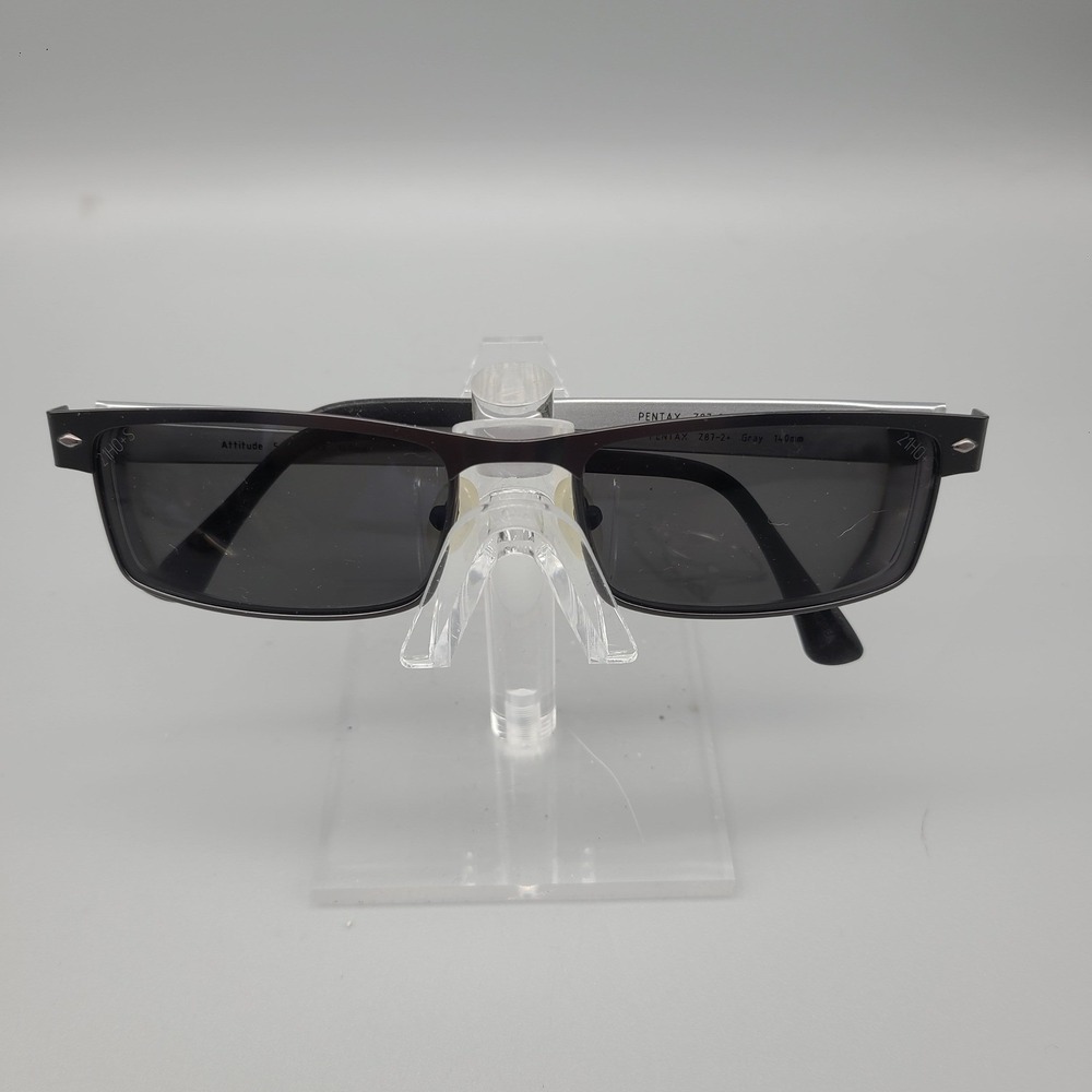 Pentax Attitude 5 Z87-2+ Eyeglasses Frames Only Gray Gunmetal Silver 54/18/140
